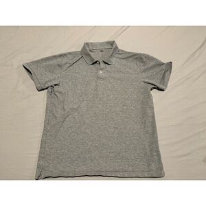 Uniqlo Men's Pique Polo, XL, Light Grey